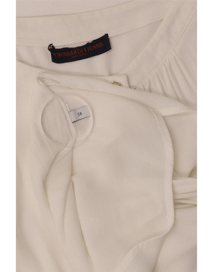 Blusa larga para mujer Trussardi Jeans IT 38 XS Blanco