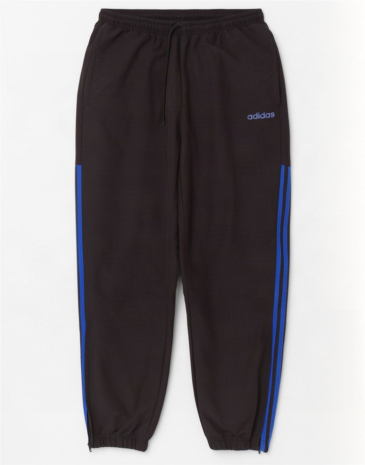 Adidas Hombre Pantalones De Chándal Joggers Grande Negro Poliéster