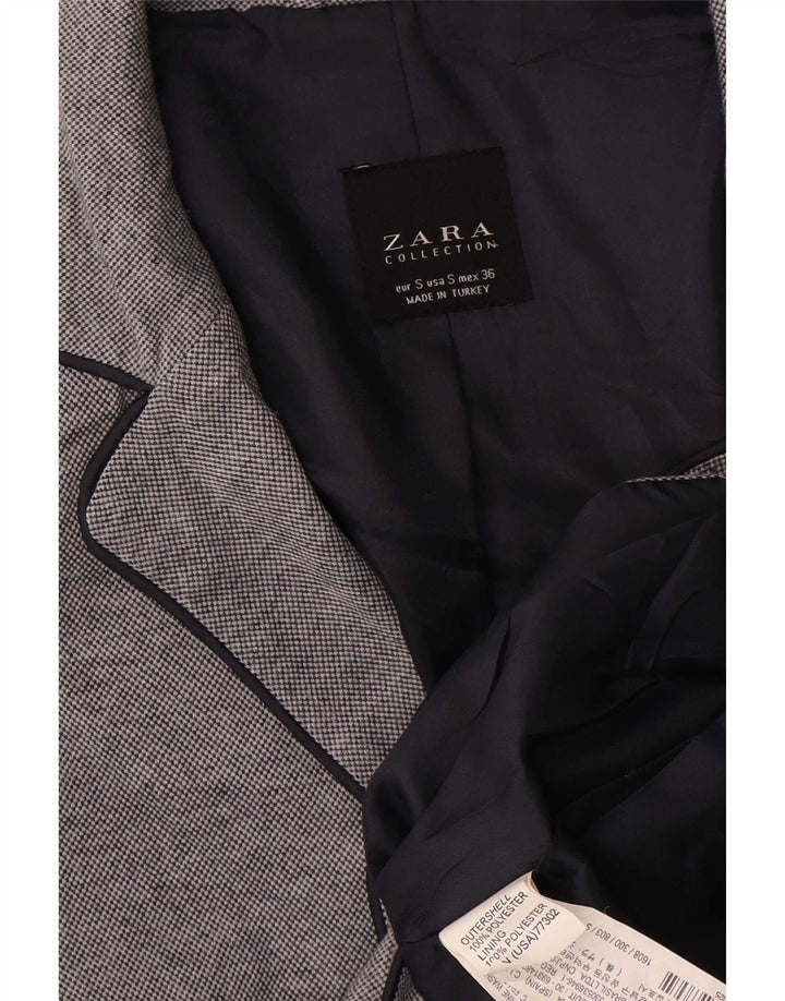 Zara Chaqueta Blazer De 2 Botones Para Hombre UK 36 Small Gris Poliéster