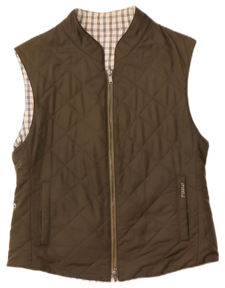 Chaleco acolchado reversible para mujer PIKEUR IT 42 Poliéster caqui medio