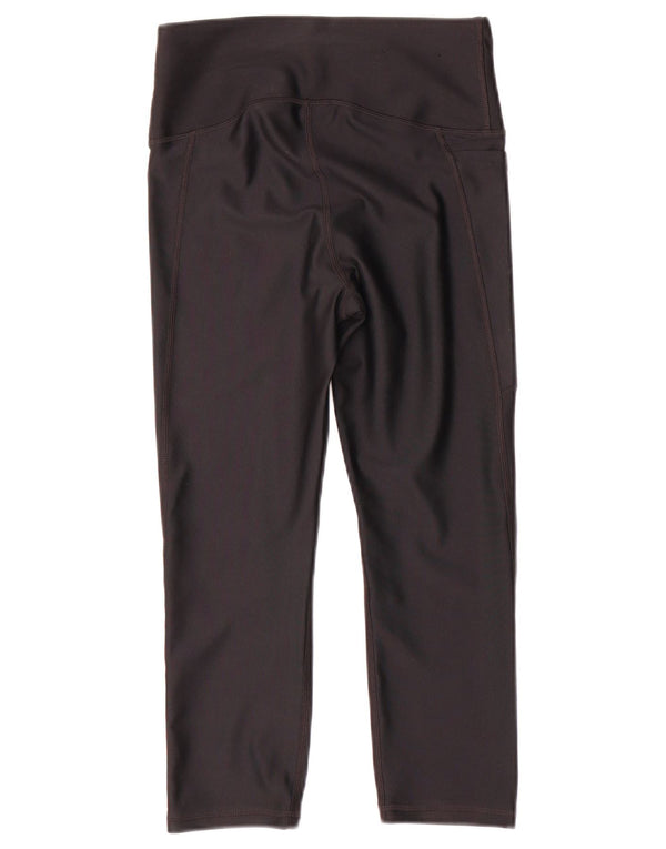 Under Armour Leggings Capri Heat Gear para Mujer UK 8 Small Poliéster Negro