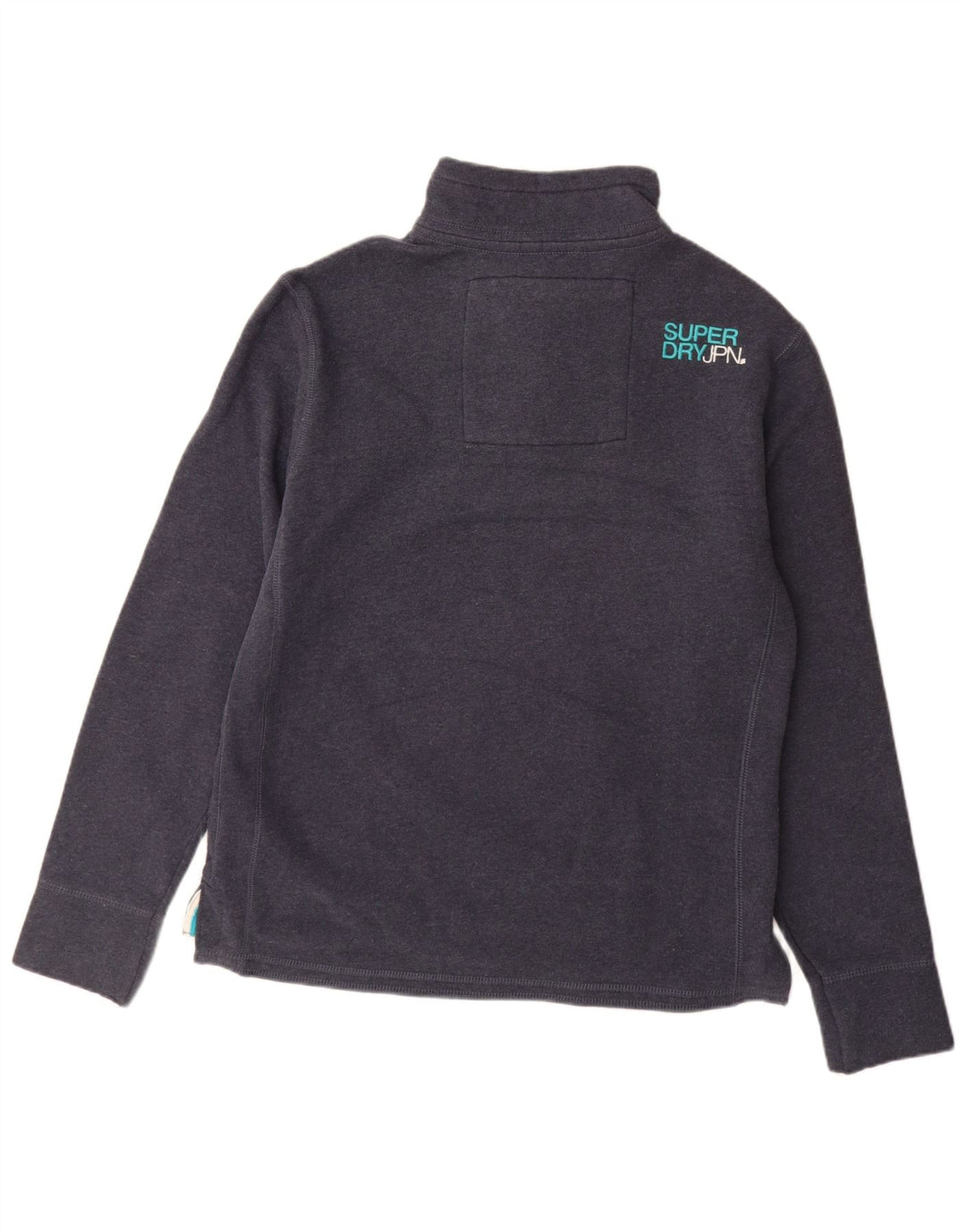 Superdry Sudadera con cuello y botones gráficos para hombre Jumper XL Azul marino Algodón