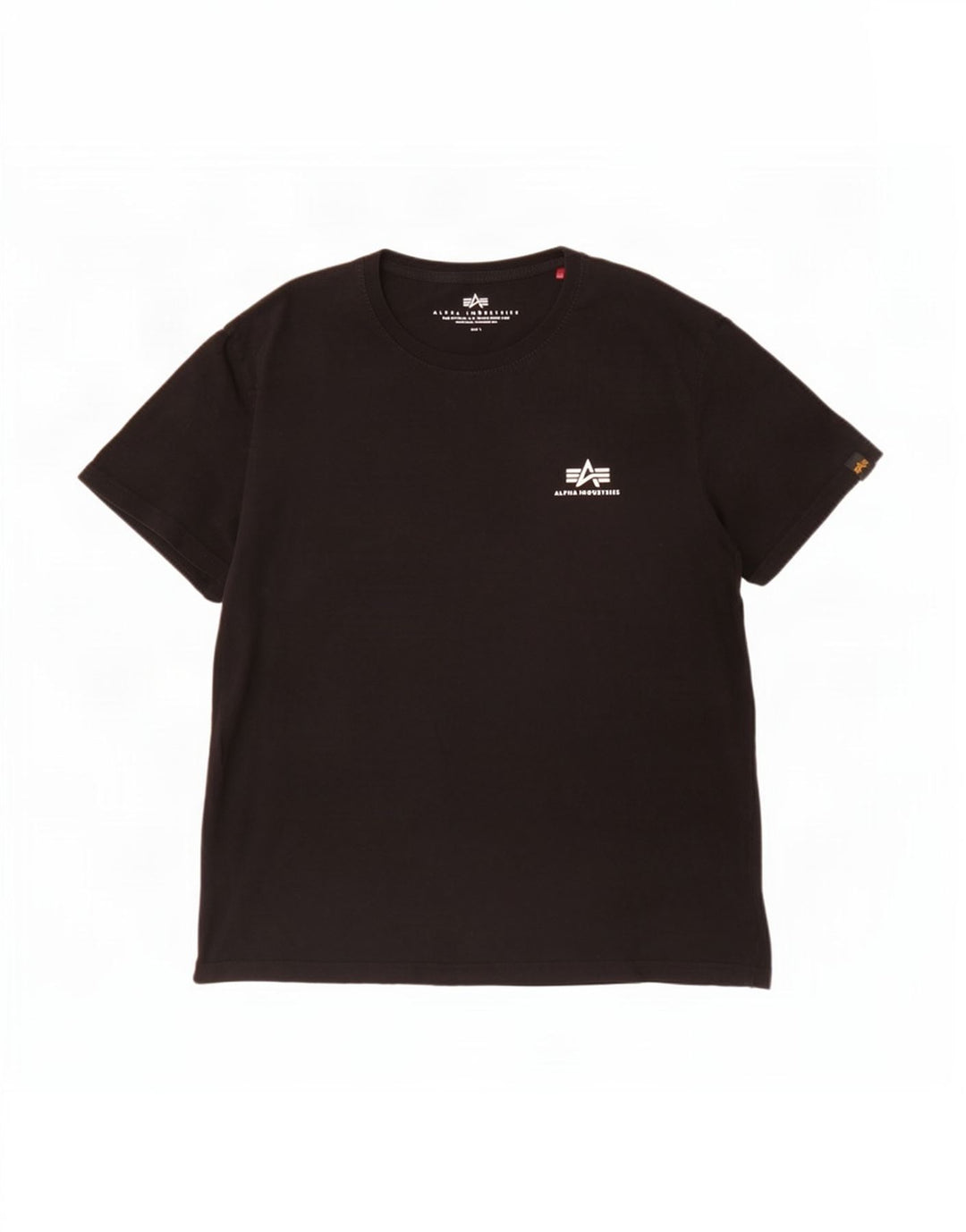 Alpha Industries - Camiseta para hombre, talla grande, algodón negro