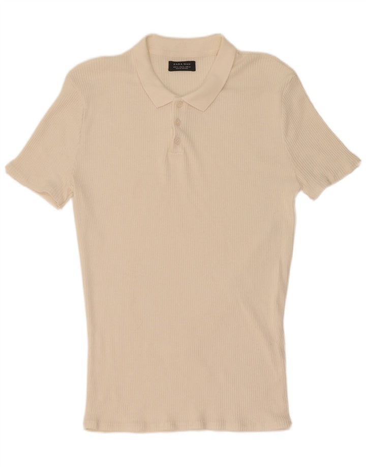 Polo Zara Hombre XL Blanco