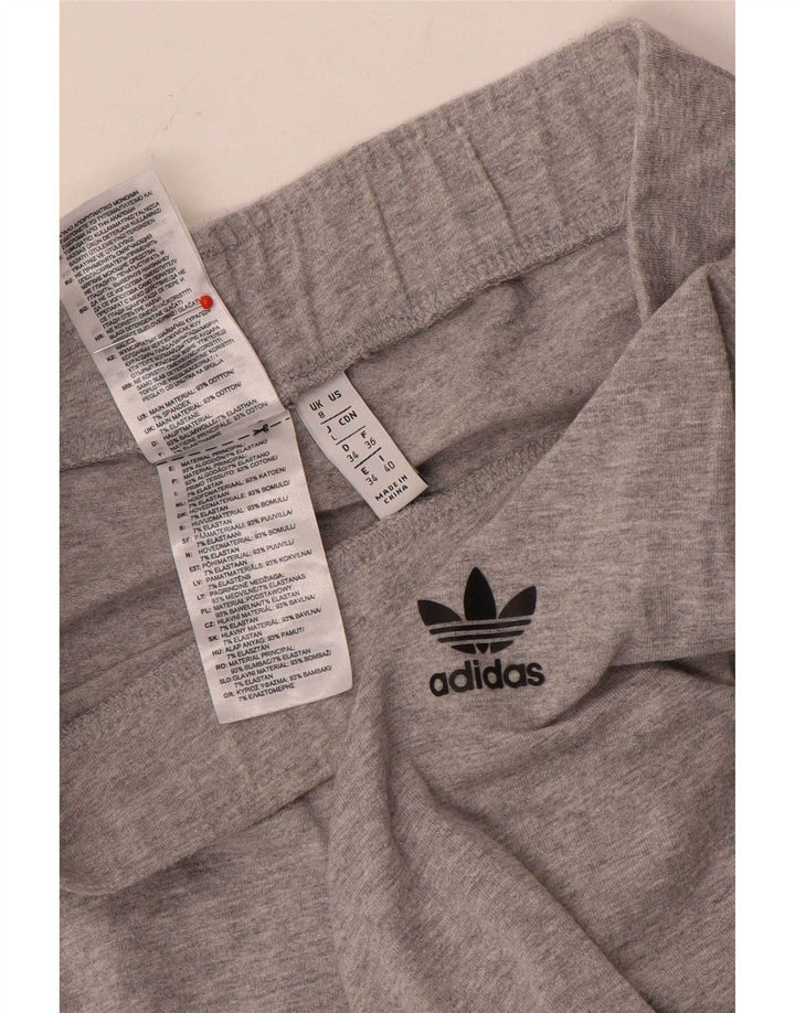 Adidas Leggings gráficos para mujer UK 8 Small Gris Algodón