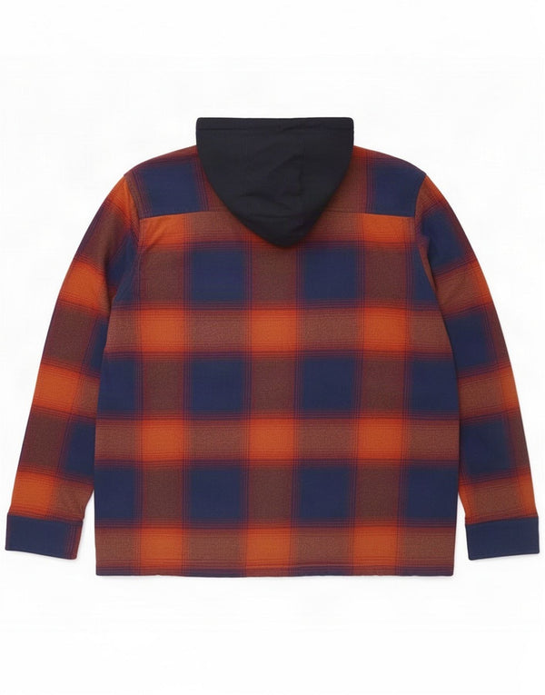 Camisa de franela con capucha para hombre Easy XL Algodón azul marino