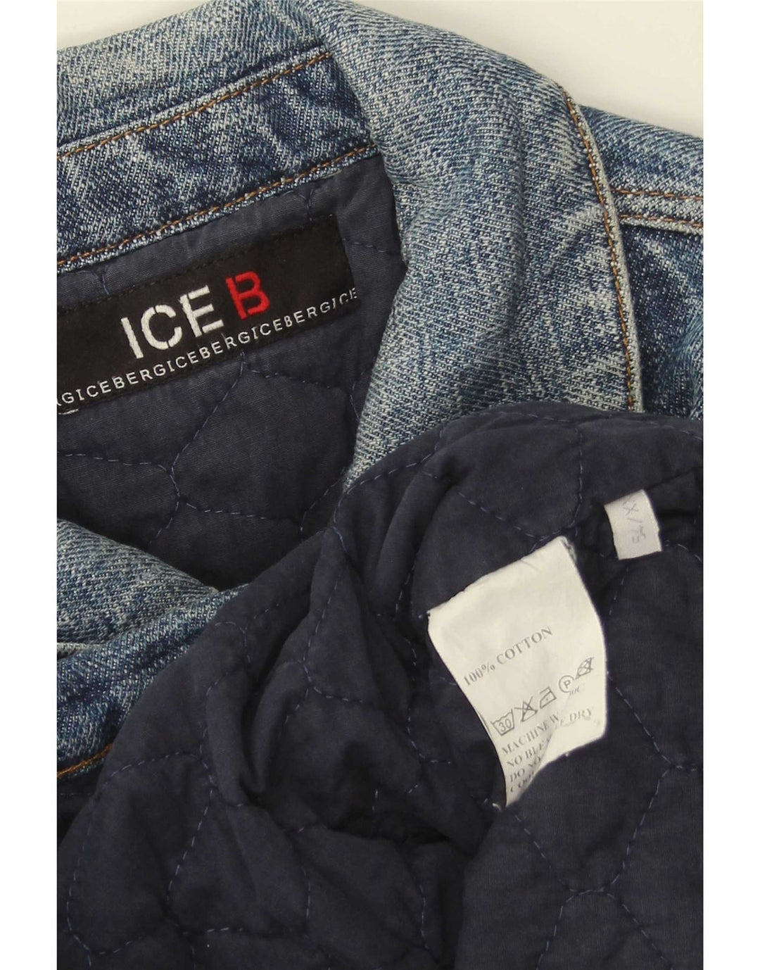 Iceberg Chaqueta vaquera para hombre IT 54 2XL Algodón azul