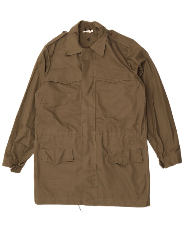 Vintage hombres chaqueta militar Reino Unido 38 medio caqui