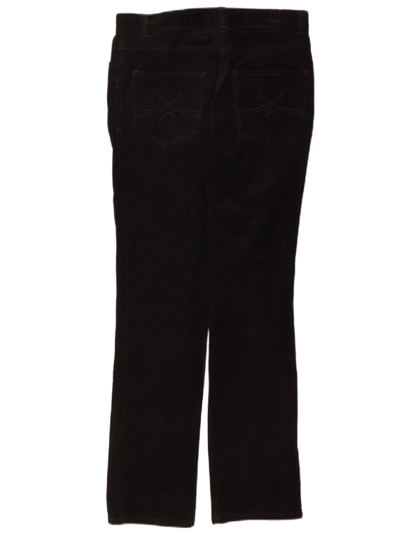 Marks & Spencer Pantalones rectos de pana para mujer UK 8 Small W28 L30 Negro