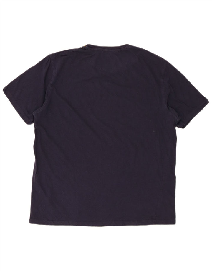 Trussardi Hombre Camiseta Gráfica Top XL Azul Marino Algodón