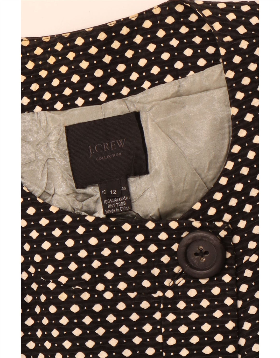 J. CREW Chaqueta tipo blazer con 1 botón para mujer, talla 12, talla grande, color negro