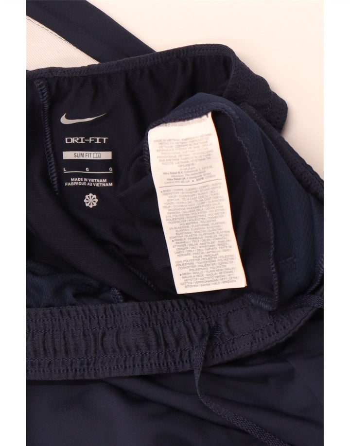 NIKE Hombre Dri Fit Slim Fit Chándal Pantalones Grande Azul Marino Poliéster