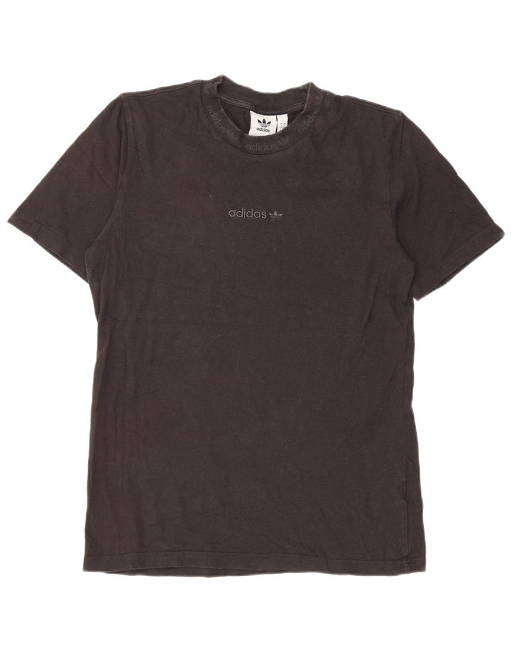Adidas - Camiseta para hombre, talla pequeña, algodón negro