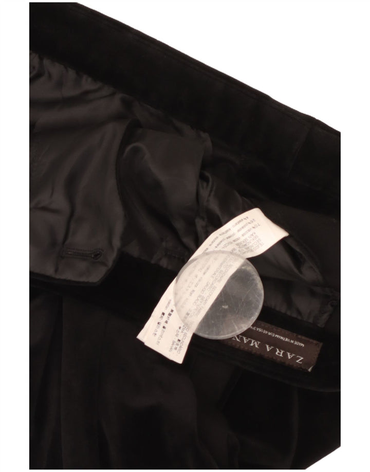 Zara Mujer Pantalón Chino Slim EU 40 Medium W31 L28 Viscosa Negra