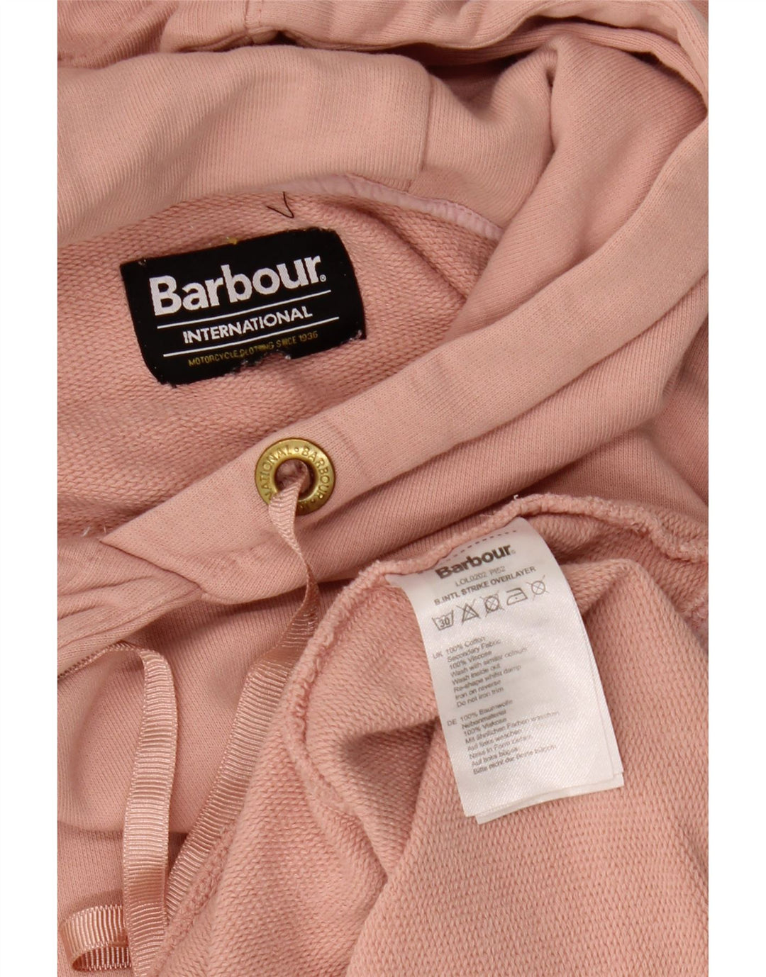 BARBOUR Jersey con capucha para mujer UK 12 Algodón rosa medio