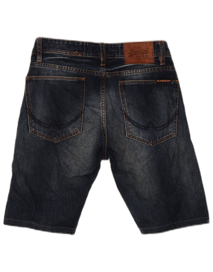 SUPERDRY Shorts vaqueros oficiales para hombre W28 Small Blue Cotton