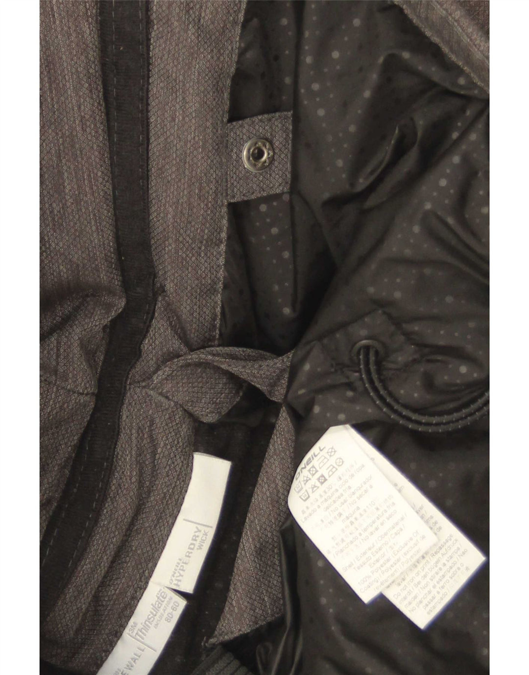 O'Neill Chaqueta cortavientos con capucha para hombre UK 10 Small Gris Poliéster