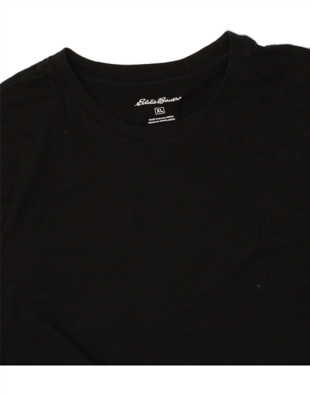 EDDIE BAUER Mens T-Shirt Top XL Black Cotton Vintage Eddie Bauer and Second-Hand Eddie Bauer from Messina Hembry 