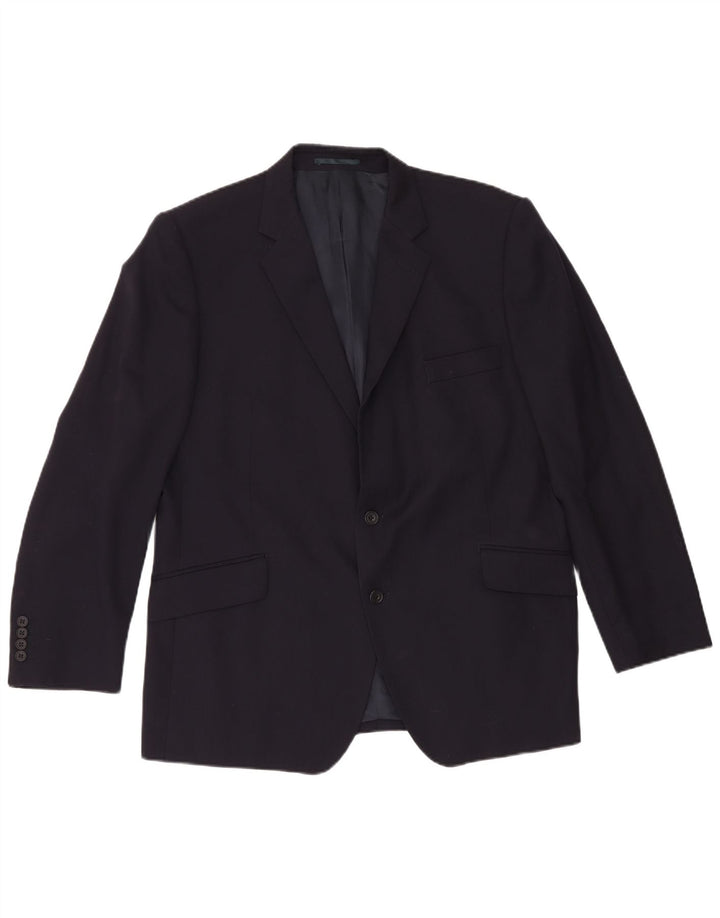 Gieves & Hawkes Chaqueta tipo blazer de 2 botones para hombre UK 46 3XL Lana azul marino