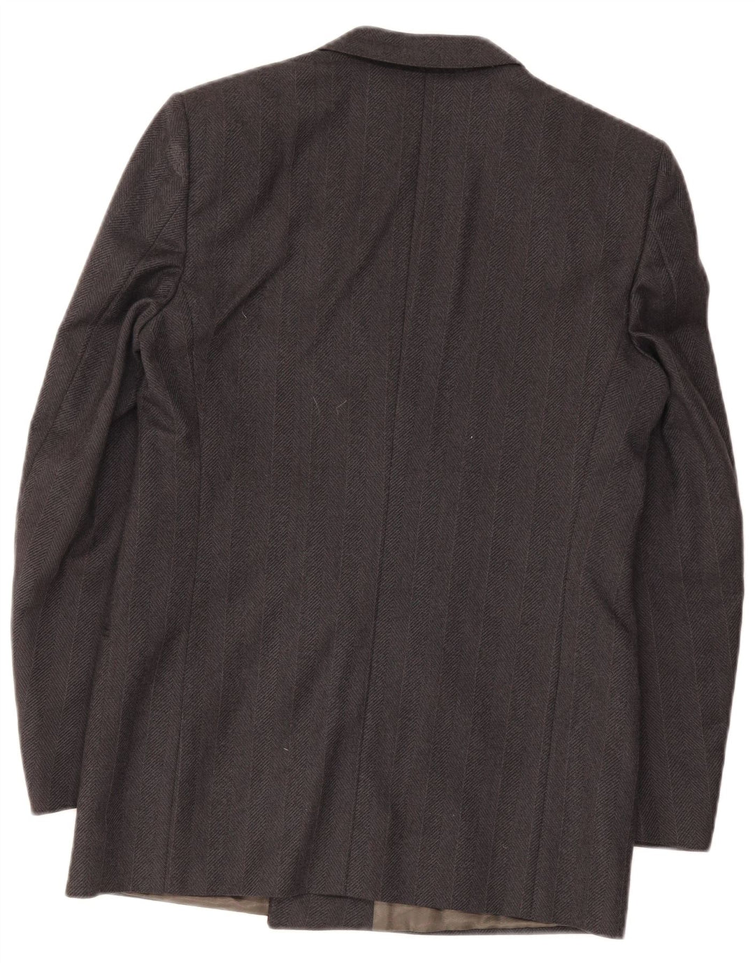 VENTANNI Chaqueta tipo blazer con doble botonadura para hombre IT 46 Small Grey Virgin Wool