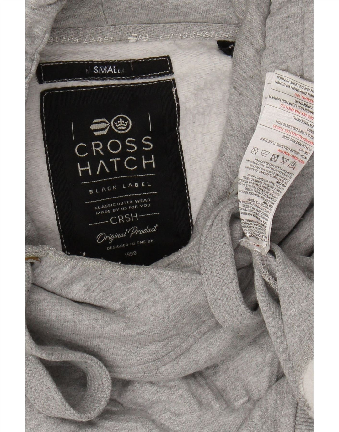CROSSHATCH Sudadera con capucha gráfica para hombre Jersey pequeño de algodón gris