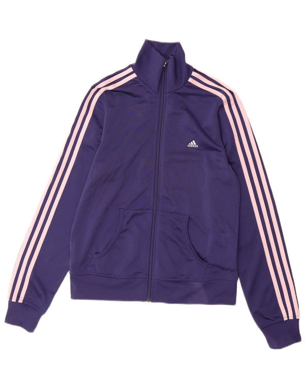 ADIDAS Chaqueta de chándal para mujer Reino Unido 14 Poliéster morado medio