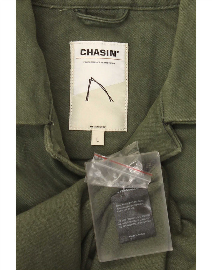 Camisa Chasin Hombre Grande Algodón Verde