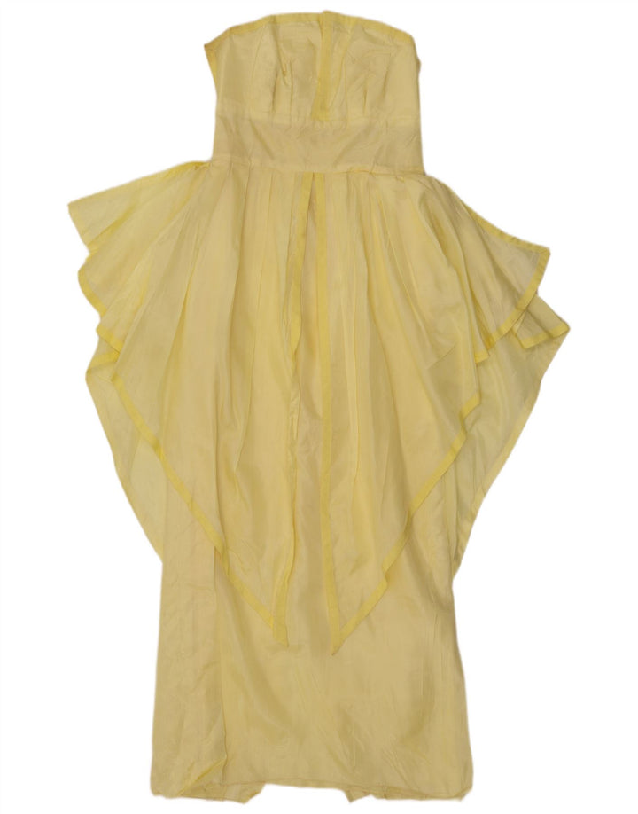 Vestido Murek Mujer Asimétrico Sin Tirantes EU 38 Acetato Amarillo Medio