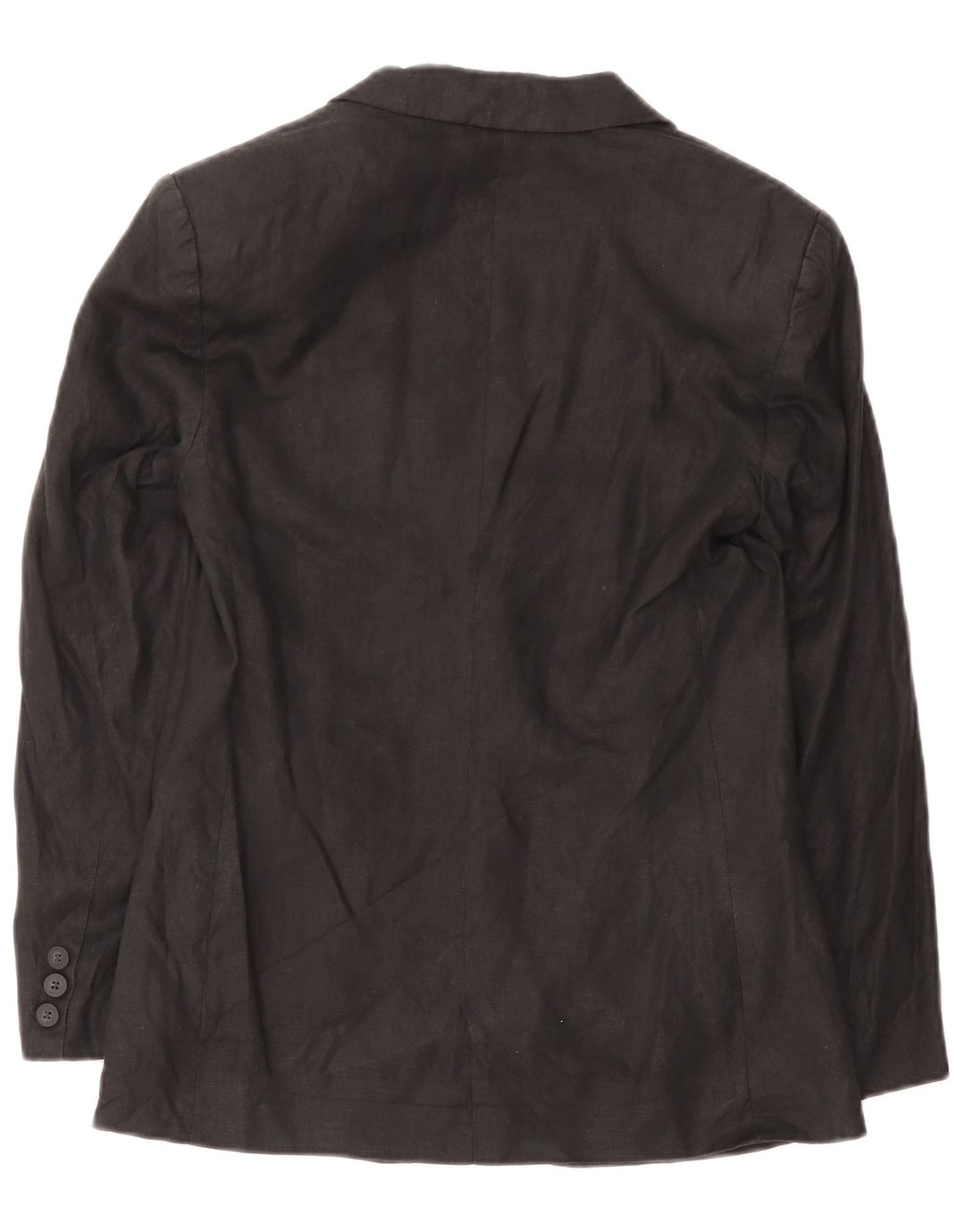Chaqueta Americana Benetton De 2 Botones IT 40 Small Black Linen