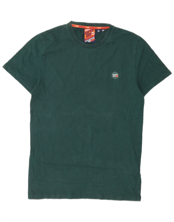Superdry Hombre Camiseta Top Algodón Verde Medio