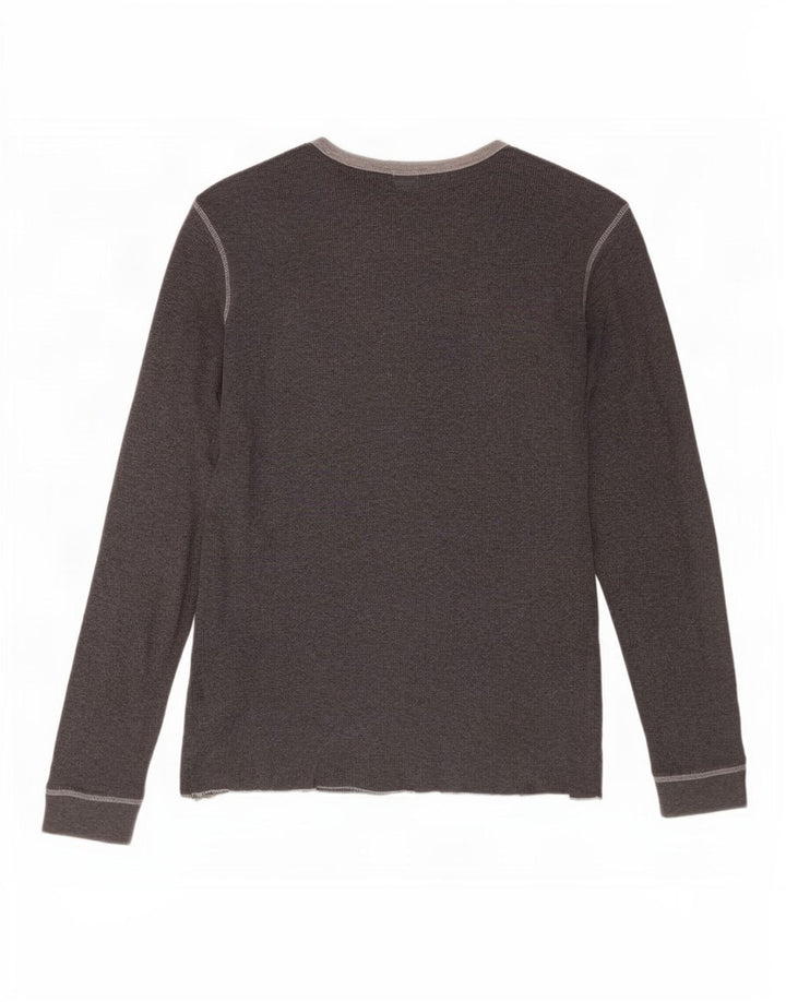 Camiseta Gap Hombre Manga Larga Algodón Gris Medio