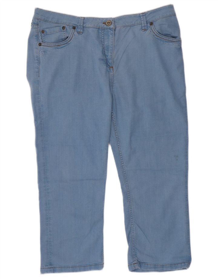 FAT FACE Vaqueros recortados para mujer UK 18 XL W36 L22 Algodón azul