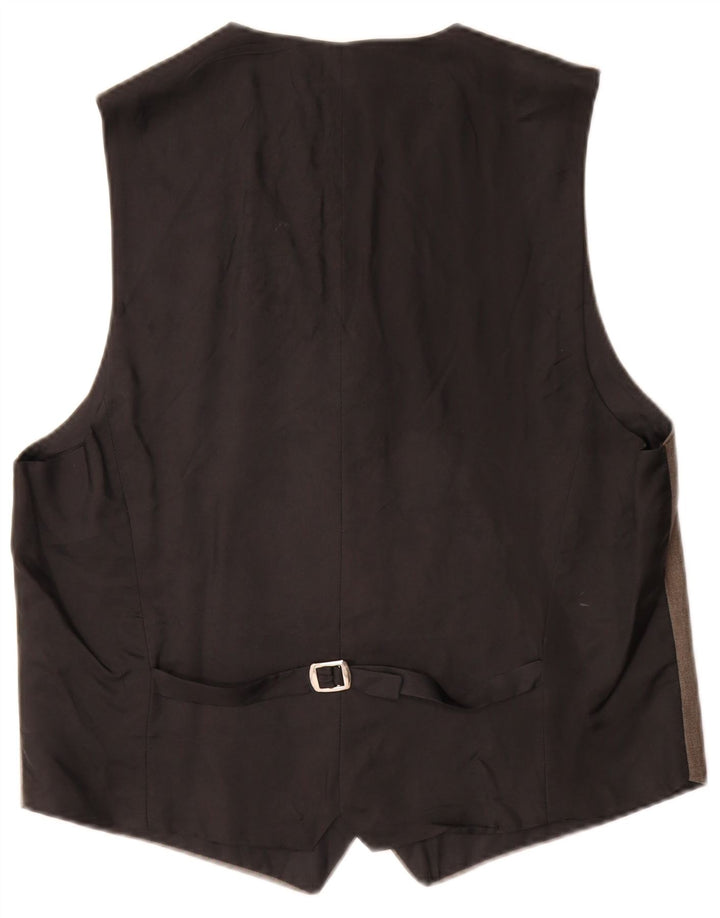 Chaleco vintage para hombre IT 52 Poliéster marrón grande