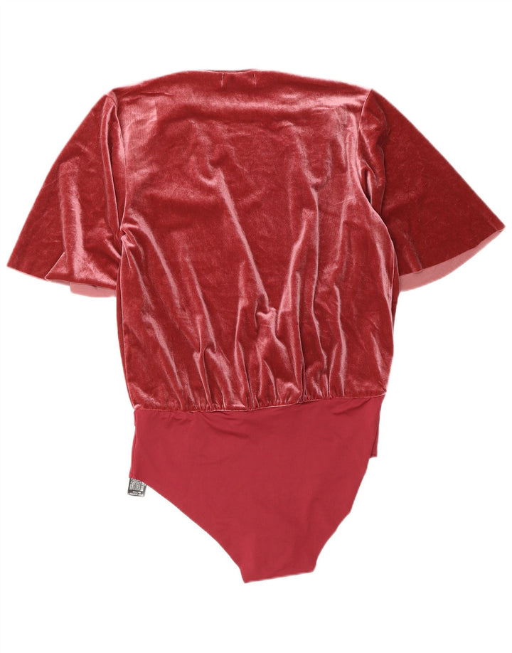 Zara Body De Terciopelo Para Mujer UK 46 Poliéster Rosa Grande