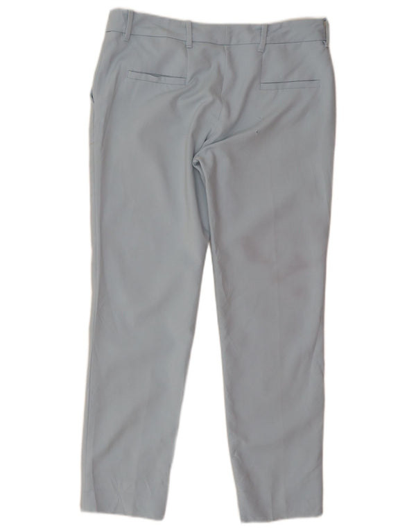 Zara Mujer Pantalón Chino Crop Mediano W30 L26 Azul