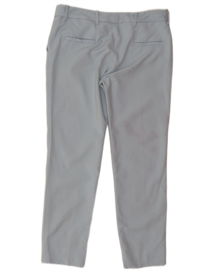 Zara Mujer Pantalón Chino Crop Mediano W30 L26 Azul