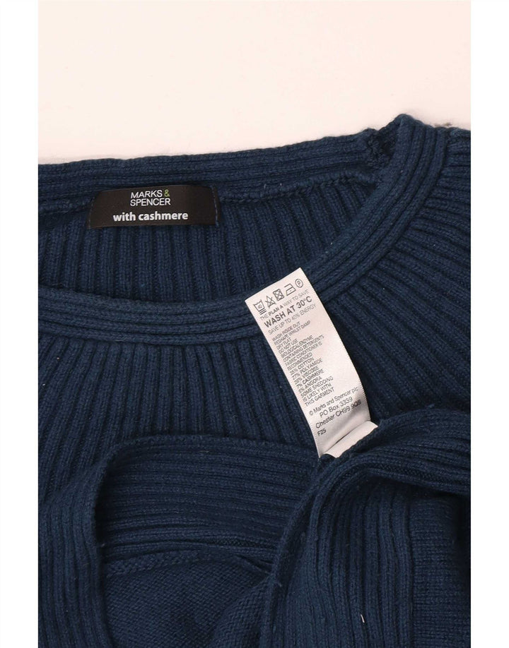 Marks & Spencer Jersey con Cuello Barco para Mujer UK 40 Azul Medio