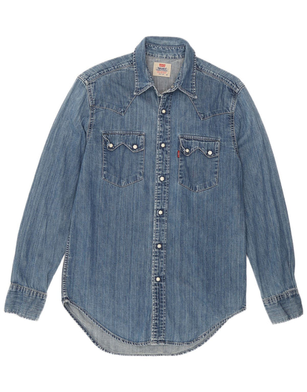Levi's Hombre Camisa Vaquera De Algodón Azul Medio