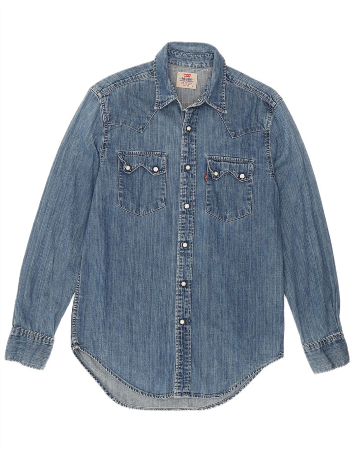 Levi's Hombre Camisa Vaquera De Algodón Azul Medio