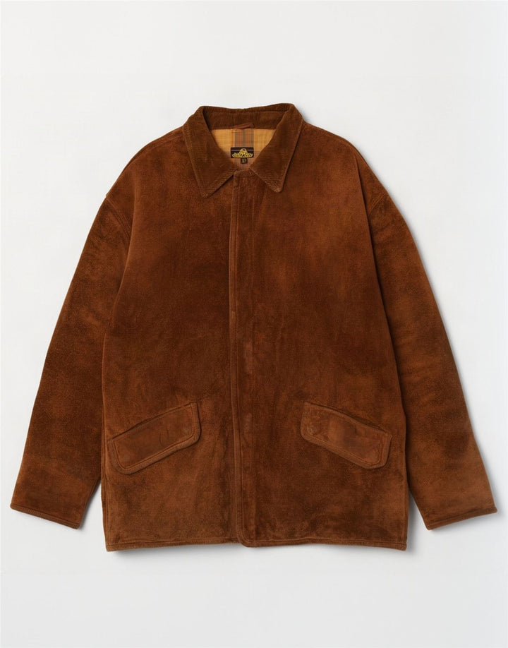 Thornton Bay Chaqueta de ante para hombre UK 44 2XL Cuero marrón