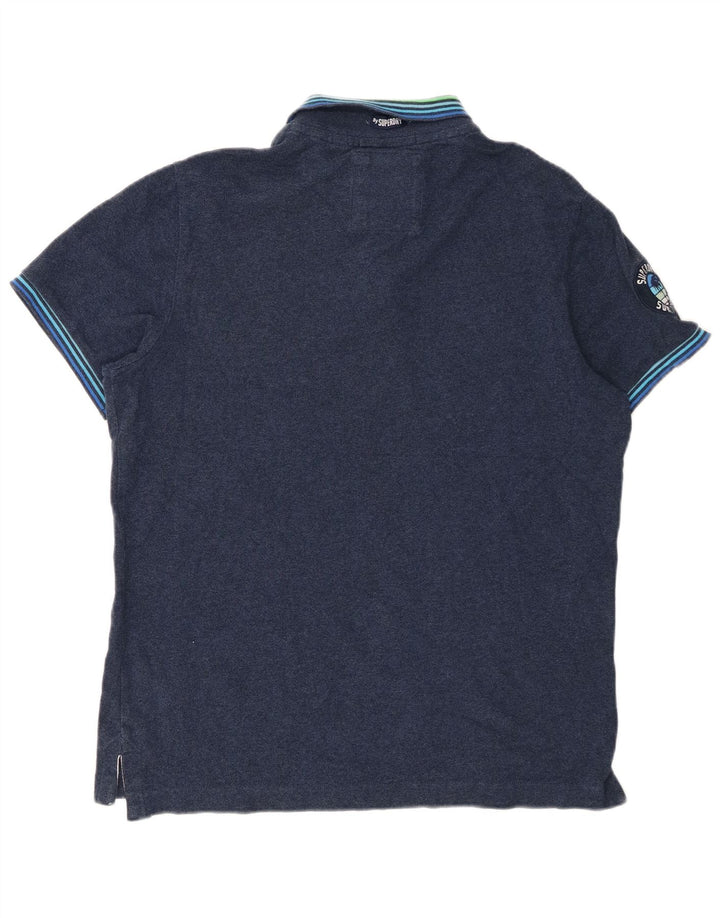SUPERDRY Polo gráfico para hombre 2XL Azul marino