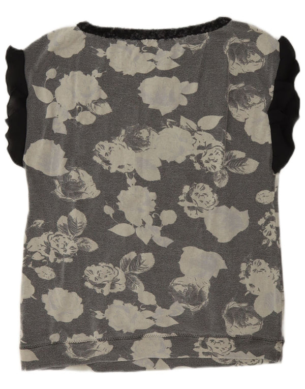 Blusa Mujer Liu Jo Top IT 44 Viscosa Floral Gris Medio