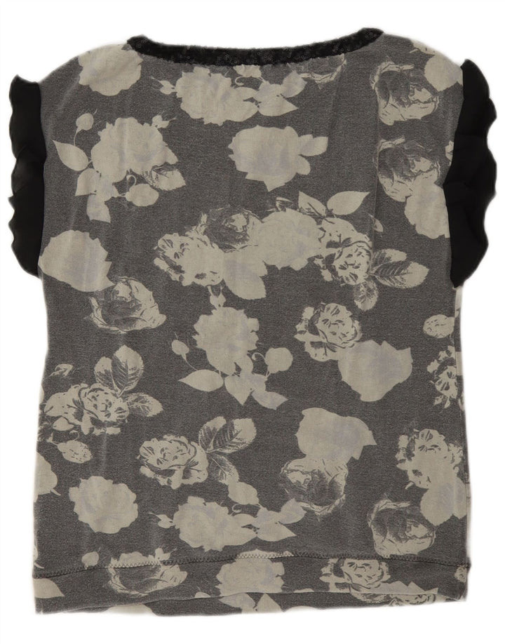 Blusa Mujer Liu Jo Top IT 44 Viscosa Floral Gris Medio