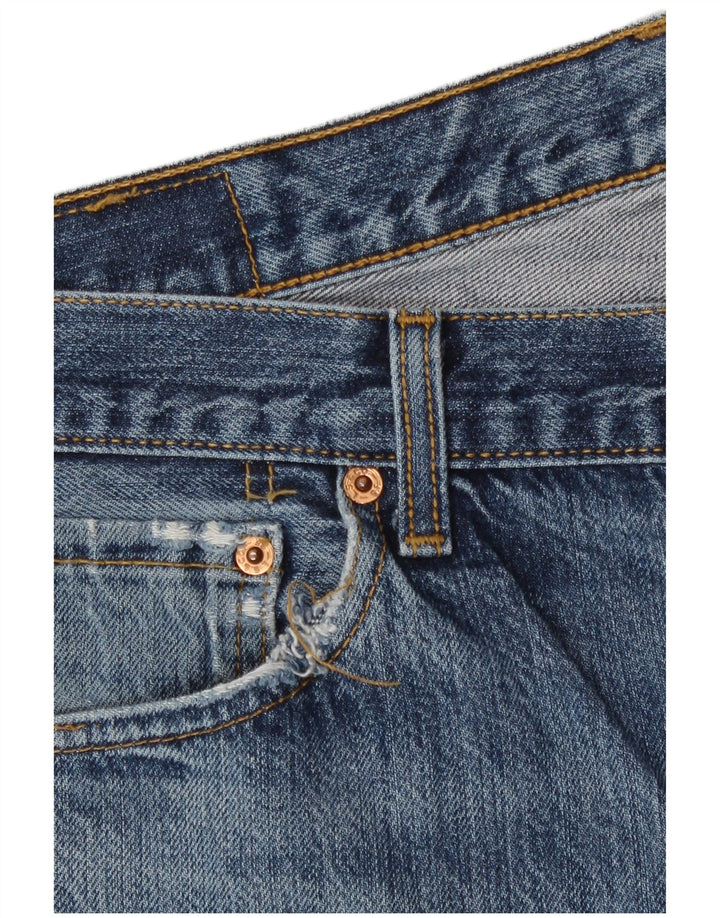 Levi's Jeans rectos desgastados 501 para hombre W36 L30 Algodón azul