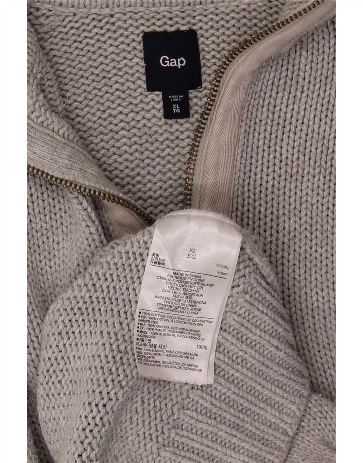 Jersey Gap Hombre con Cremallera y Cuello XL Algodón Gris