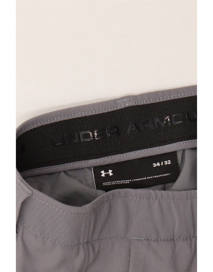 Under Armour Pantalón chino ajustado para hombre W34 L32 Gris