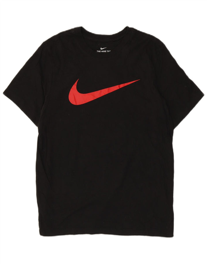 Nike Camiseta gráfica para hombre Top mediano de algodón negro