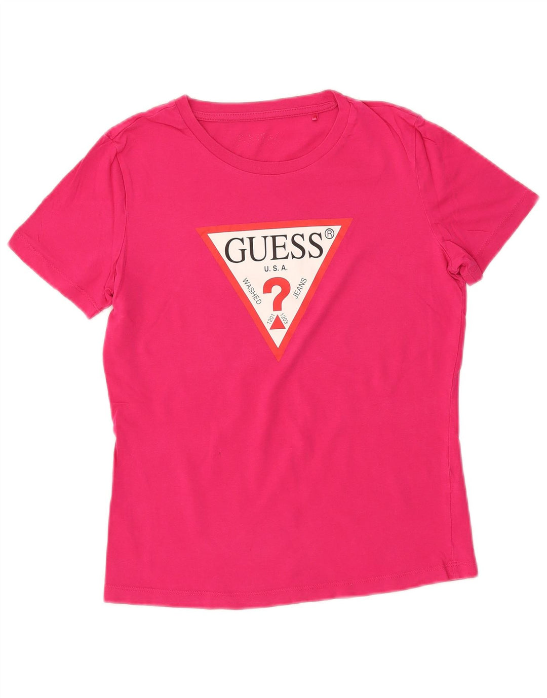 GUESS Camiseta gráfica para mujer Top UK 10 Small Pink