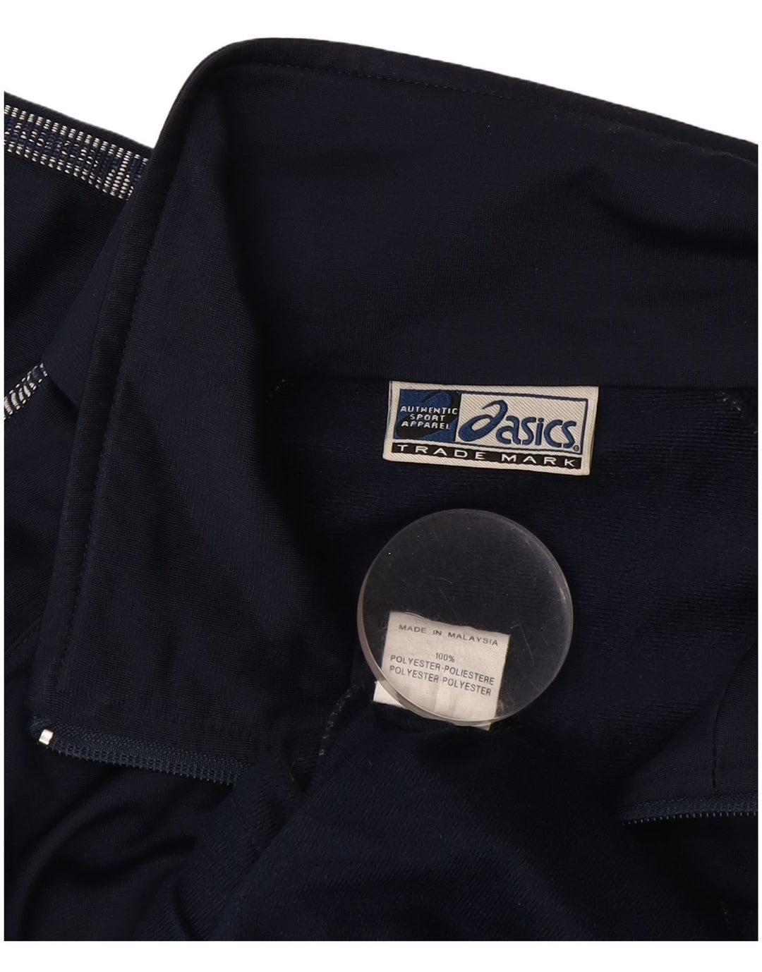 Asics Hombre Graphic Chándal Top Chaqueta XL Azul Marino Poliéster