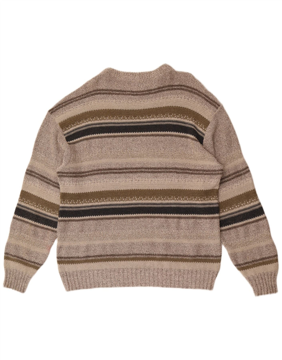 Angelo Litrico Jersey De Hombre Con Cuello Barco De Algodón A Rayas Gris Medio